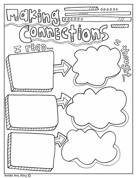 Graphic Organizers - Classroom Doodles Graphic Organizer Design, Creative Graphic Organizer, Classroom Doodles, Free Graphic Organizers, Graphic Organizer Template, Reading Graphic Organizers, خريطة ذهنية, Doodle Notes, Reading Response