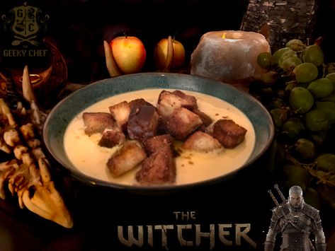 Witcher Food, Fictional Food, Beer Soup, The Witcher Series, Witcher Series, Geek Food, Cheese Curds, Just Eat It, Creamy Soup