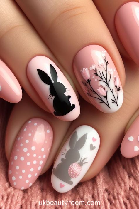 21 Adorable Easter Nail Designs for Spring 2024 Easter Nails Design Spring, Heart Nail Designs, Easter Nail, Bunny Nails, Easter Nail Designs, Easter Nail Art, Spring Nail Trends, Floral Nail Designs, Makijaż Smokey Eye