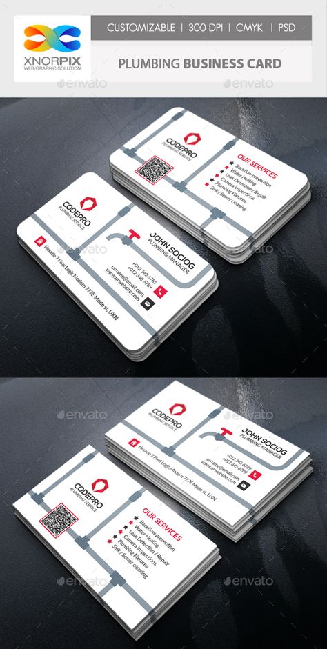 Plumbing Business Card - Corporate #Business Cards Download Here:  https://graphicriver.net/item/plumbing-business-card/18147857?ref=suz_562geid Kombinasi Font, Plumbing Logo Design, Plumbing Business, Student Business Cards, Plumbing Logo, Water Ideas, Make Business Cards, Business Card Template Psd, Business Cards Simple