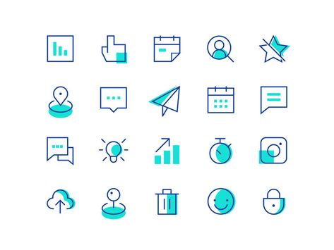 Icon Set Design - Iconography on Behance Iconography Design, Workplace Communication, Icon Set Design, Icon Design Inspiration, Money Strategy, Success Money, Brand Icon, Technology Icon, Social Icons