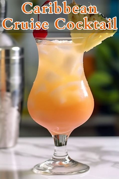 The Caribbean Cruise Cocktail is a refreshing tropical drink that combines vodka, rum, coconut rum, pineapple juice, and a splash of grenadine. It’s perfect for those who want to enjoy a taste of the islands without leaving home. Coconut Rum Pineapple Drinks, Vacation Drinks, Malibu Rum Drinks, Coconut Rum Drinks, Vodka And Pineapple Juice, Caribbean Drinks, Rum Drinks Recipes, Whipped Cream Vodka, Coctails Recipes