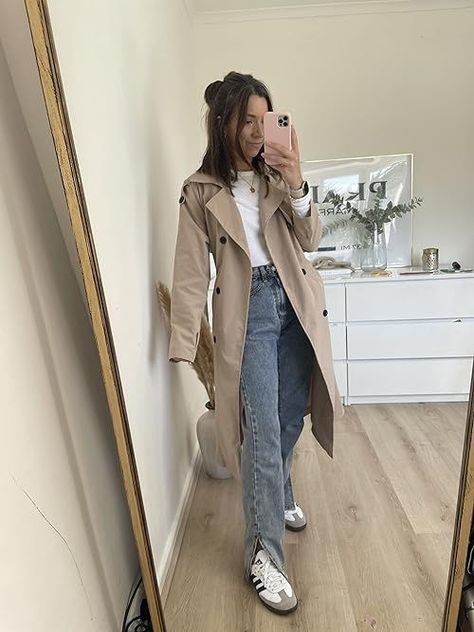 Top Influencer Picks for Fashion Casual Office Outfits Women, City Break Outfit, Cute Vacation Outfits, Winter Fashion Outfits Casual, London Outfit, Fitted Coat, Corporate Outfits, Double Breasted Trench Coat, Paris Outfits