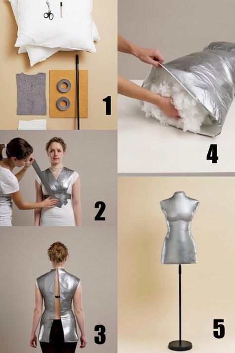 How to make your own dress form Dress Form Diy How To Make, How To Make Manequim, How To Make A Maniquin, How To Make A Mannequin, Diy Mannequin Form, Diy Mannequin Stand, Dress Form Mannequin Diy, Dress Form Stand, Diy Mannequin