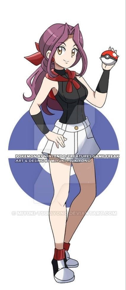 Pokémon Oc Trainer, Pokemon Oc Female Trainer, Pokemon Oc Trainer, Pokemon Song, Female Pokemon, Pokemon Trainer Outfits, Female Pokemon Trainers, Commission Ideas, Pokemon Cynthia