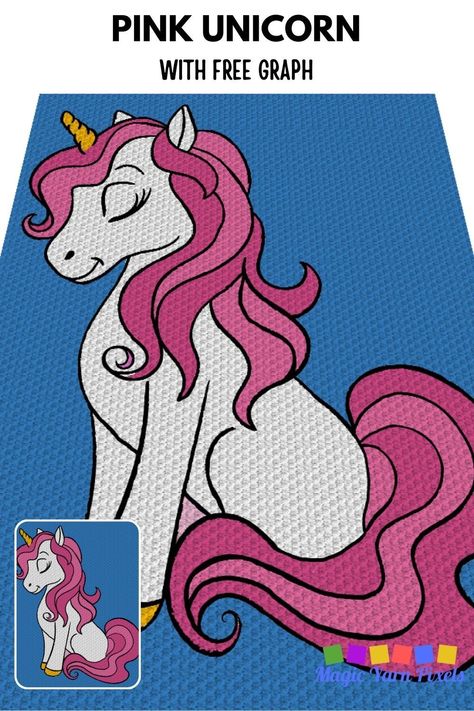 Cute and beginner-friendly— this Pink Unicorn graphgan pattern is perfect if you’re a new crocheter looking for a colorful crochet project! Head to Magic Yarn Pixels to get your free crochet graph. Unicorn Graphgan Patterns, Free Corner To Corner Crochet Patterns, C2c Crochet Graphgan, C2c Crochet Pattern Free Blanket, Crochet Graphgan Patterns Free Pixel Art, C2c Patterns Free, Crochet Graphgan Patterns Free, Graphgan Patterns Free, Free C2c Crochet Pattern