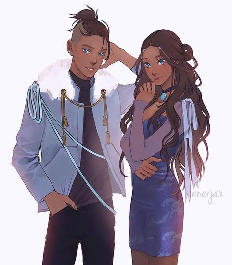 ✦ 𝚎 𝚗 𝚎 𝚛 𝚓 𝚊 𝚡 ✦’s Instagram post: “🌊Water Triiiiiibe🌊 modern fashion Next pairing has gotsta be the coolest siblings in the story, Sokka & Katara! I love the dynamic they…” Sokka And Katara, Sokka Katara, Fan Art Avatar, Avatar Legend Of Aang, Avatar: The Last Airbender, Avatar The Last Airbender Funny, Avatar Funny, Avatar Series, Korra Avatar