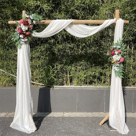 Wedding Arch Flowers 2pcs Set Red Peony Floral Swags - Etsy Australia Floral Swags, Arbor Wedding, Feuille Eucalyptus, Blue Peonies, Artificial Eucalyptus, Wedding Arch Flowers, Arch Flowers, Flower Panels, Floral Swag