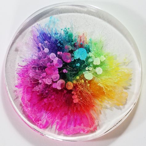 Josie Lewis Art Petri Supernova, Petrified Rainbow. Resin and ink Click for how-to video! @josielewisart @petrifiedrainbow Alcohol Ink Glass, Coaster Art, Petri Dish, Go Girl, You Go Girl, Epoxy Resin Crafts, Sell Art, Diy Resin Art, The Creative Process