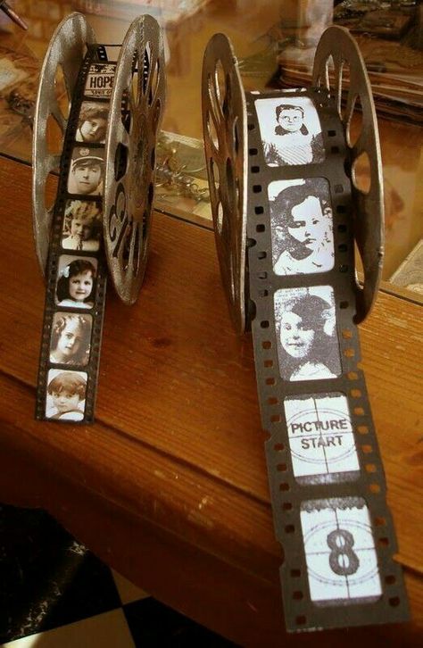 Deco Cinema, مشروعات العلوم, Movie Reels, Hollywood Theme, Old Movie, Film Reels, Hollywood Party, Seni Origami, Movie Themes