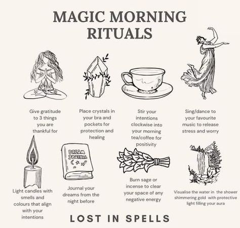 Witchy Ritual Ideas, Witch Mornings, Witchy Morning Ritual, Witchcraft Morning Ritual, Morning Ritual Witch, Morning Witch Routine, Witch Morning Routine Ideas, Witchcraft Routine, Morning Ritual Aesthetic