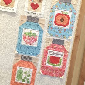 Strawberry Quilt, Jar Quilt, Garden Carrots, Farm Quilt Patterns, Farmers Wife Quilt, Farm Quilt, Bee In My Bonnet, Lori Holt, Sampler Quilts