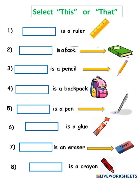 Ficha interactiva de This That para Primaria Use Of This And That Worksheets For Kids, This And That Worksheet For Kindergarten, This That Worksheet For Kindergarten, This And That Worksheet For Grade 1, This Or That Worksheet For Kindergarten, This Or That Worksheet, This That Worksheet For Grade 1, This And That Worksheet, One And Many Worksheet For Class 1