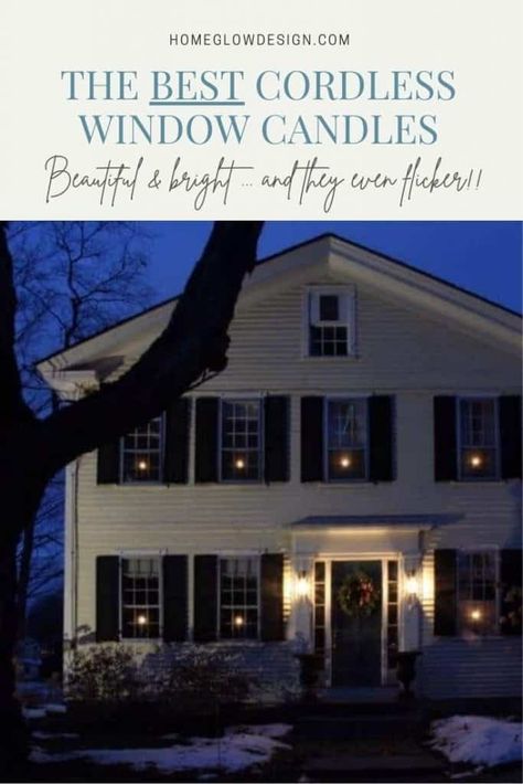 My 3-Year Review: The Best Cordless, Battery-Operated Window Candles Battery Operated Window Candles, Christmas Window Candles, Window Candle, Cheap Candles, Window Wreath, Window Candles, Candle Lamps, American Interior, Farmhouse Inspiration