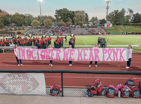 Pink out game poster Pink Out Run Through Signs Football, Pink Out Game Ideas, Pink Out Posters Football, Pink Out Posters, Pink Football Game, Pink Out Football Game, Run Through Signs, Pink Out Football, Spirit Posters