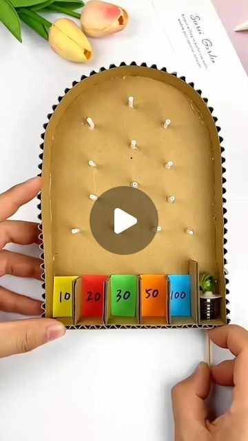 Instadiyou on Instagram: "Created a DIY Plinko game using cardboard, adding an exciting and interactive twist to your game nights! Perfect for craft enthusiasts and kids. For a detailed video, subscribe to me on Instagram Reels: @instadiyou #diyplinko #cardboardcrafts #diyprojects #handmadewithlove #creativeprojects #diycrafts #funforkids #artsycrafts #craftingjoy #plinkogame #craftingfun #diyideas #handmadebeauty #creativefun #craftlove diy plinko, cardboard crafts, diy projects, handmade with love, creative projects, diy crafts, fun for kids, artsy crafts, crafting joy, plinko game, crafting fun, diy ideas, handmade beauty, creative fun, craft love" Diy Plinko, Plinko Game, Fun Diy Ideas, Artsy Crafts, Handmade Games, Cardboard Crafts Diy, Crafts Diy Projects, Ideas Handmade, Diy Games