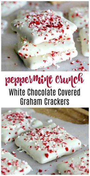 3 White Chocolate No-Bake Festive Candy Recipes Chocolate Covered Graham Crackers, Candy Recipes Homemade, Christmas Candy Recipes, Crinkle Cookies, Christmas Food Desserts, Monkey Bread, Chocolate Blanco, Homemade Candies, Deilig Mat