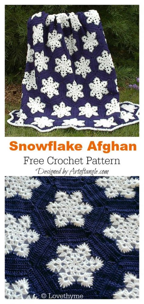 Snowflake Blanket Crochet, Kindness Crochet, Snowflake Afghan, Fancy Knots, Snowflake Blanket, Crocheted Ideas, Christmas Crochet Blanket, Sunburst Granny Square, Granny Square Haken