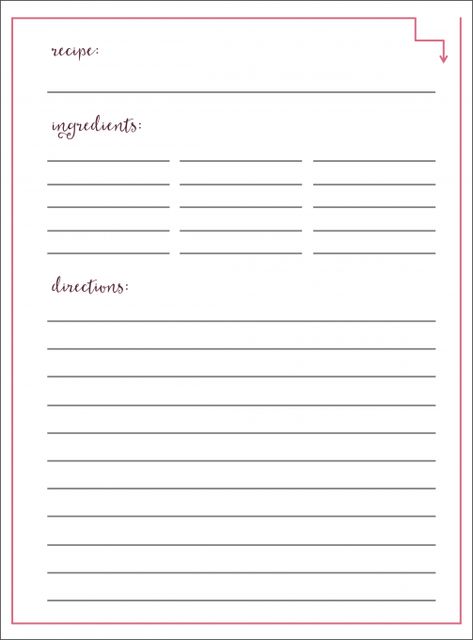 Love these super cute free printable recipe cards! She even gives two styles -- one type to fit in a recipe binder and also traditional 4 x 6 recipe cards! Head over to the post to print yours and organize your recipes! Recipe Templates Free, Recipe Binder Printables, Recipe Template Printable, Diy Recipe Binder, Printable Recipe Page, Recipe Cards Printable Free, Diy Cookbook, Recipe Book Diy, Recipe Book Templates