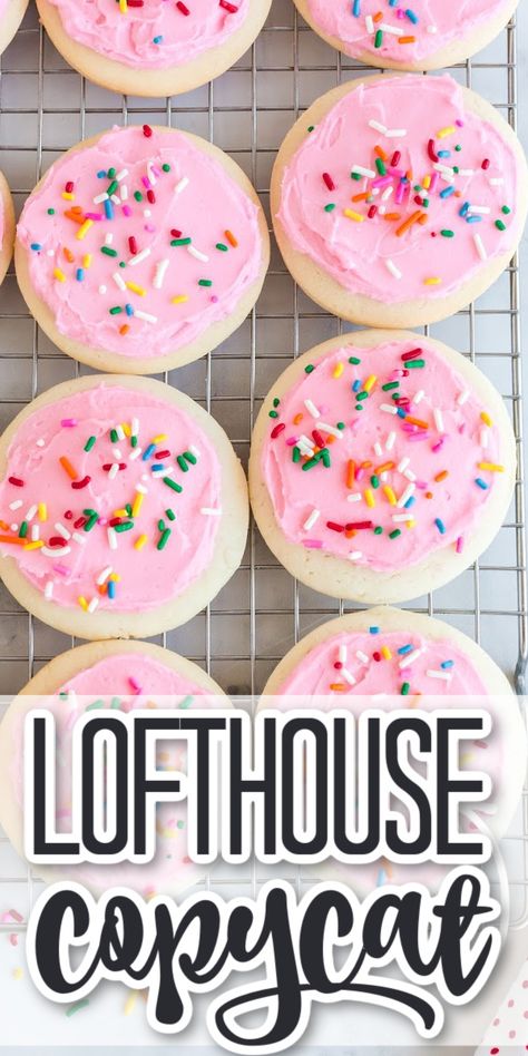 Lofthouse Sugar Cookies Recipe, Lofthouse Cookie Recipe, Lofthouse Cookies, Lofthouse Sugar Cookies, Pastel Desserts, House Cookies, I Lost 100 Pounds, Cookie Table, Recipes Chocolate