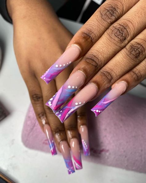 Purple 90s Nails, 90s Nail Designs, David East, Ballerina Nails Designs, 90s Nails, Bling Nail Art, S Nails, Super Cute Nails, Diy Acrylic Nails