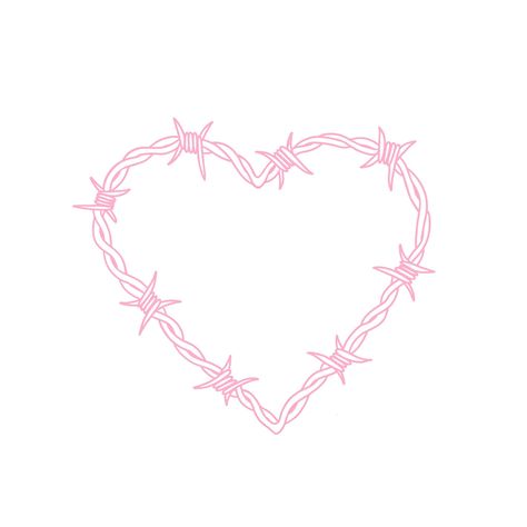 "This is a DIGITAL PRODUCT - INSTANT DOWNLOAD ONLY  NO PHYSICAL PRODUCT WILL BE SENT Zip contains the SVG, PDF, and EPS file. Baby pink barbed wire heart files for design work.  You will receive your image in a email. You can also go to your account click on \"purchases and reviews\" and download your files! I personally like doing it that way." Barbed Wire Heart Tattoo Design, Y’all Tattoo, Barbed Wire Heart Tattoo Small, Barbed Wire Tattoo For Women, Barbwire Heart Tattoo, Barb Wire Heart Tattoo, Pink Heart Tattoo, Barb Wire Heart, Barbed Wire Heart Tattoo