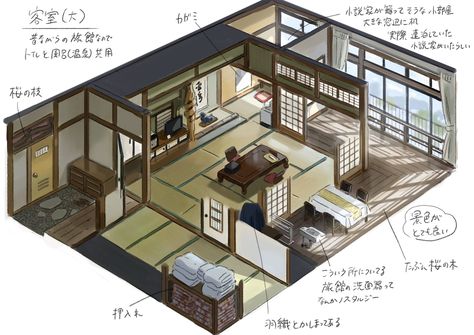 Japanese Home Layout, Japanese Home Design, Japanese Style House, Traditional Japanese House, Japan Architecture, Sims House Design, Japanese Interior, Fantasy House, House Blueprints