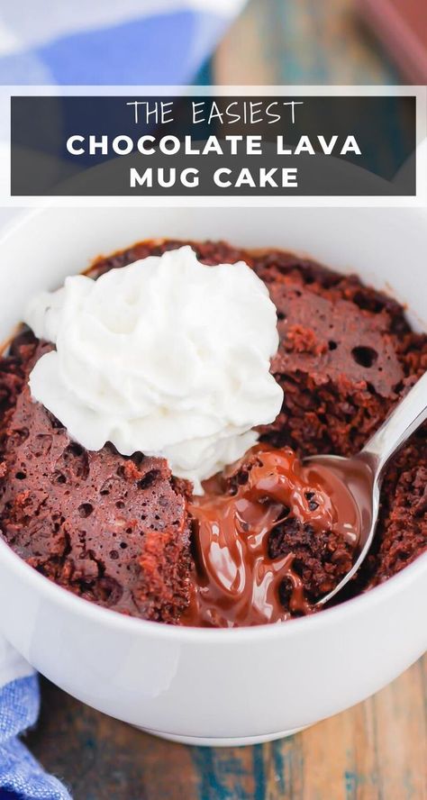 Mug Lava Cake, Chocolate Lava Mug Cake, Lava Mug Cake, Cake Microwave, Easy Mug Cake, Blueberry Dump Cakes, Microwave Cake, Mug Cake Microwave, Desserts Keto