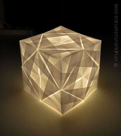 Leuchtwürfel Origami Lamp Diy, Origami Minecraft, Origami Lamps, Stars Origami, Origami Lantern, Origami Dollar, Origami Lights, Flowers Origami, Origami Hearts