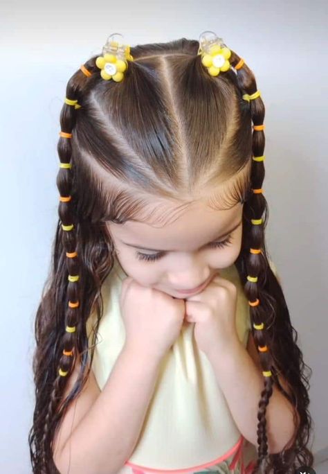 Baby Girl Hairstyles Curly, Cute Toddler Hairstyles, Girl Hair Dos, Girls Hairstyles Easy, Lil Girl Hairstyles, Beautiful Braided Hair, Vlasové Trendy, Toddler Hairstyles Girl