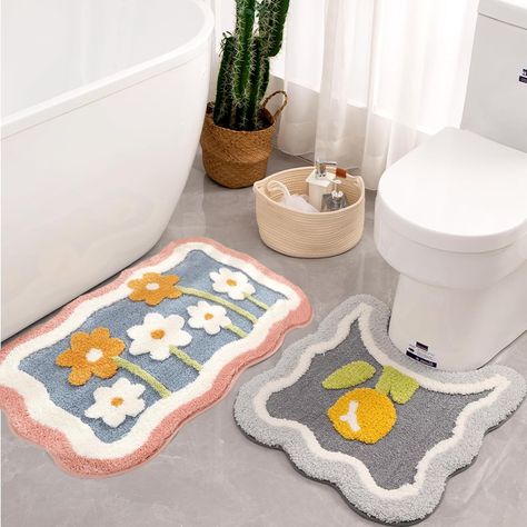 Bathroom Rug Set 2 Piece, Soft Pink Cute Bath Mat and U-Shaped Contour Toilet Rug, Absorbent Microfiber Plush Bath Rug Set, Non-Slip Bath Carpet, Machine Washable, 32x20 Plus 22x20 Visit the PTAEXC Bathroom Rug Set, Cute Bath Mats, Bathroom Mat Sets, Toilet Rug, Bathroom Carpet, Bathroom Rug Sets, Bath Mat Sets, Bath Rugs Sets, Shower Rugs