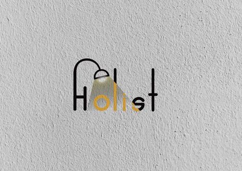 LIGHTING-COMPANY-HOLIST-FLAT-MINIMALIST-MODERN-LOGO-DESIGN Types Of Logo Design, Logo Velo, Lamp Logo, Business Card Design Minimal, Logo Design Agency, Minimalist Brand, Flat Logo Design, Line Art Minimalist, Of Logo Design