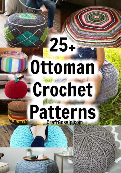 These home decor patterns are perfect for creating your own ottoman for your home. Whether you call them an ottoman, pouf, pouffe or puff they are still the same principle of being a comfy foot stool or beanbag seat. All … Read More ... Pouffe Pattern, Crochet Ottoman, Crochet Pouf Pattern, Bean Bag Seats, Boho Ottomans, Crochet Pouf, Crochet Cushion, Crochet Cushion Cover, Ottoman Pouf