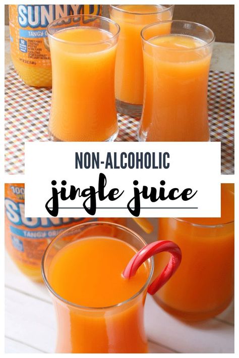 Non-Alcoholic Jingle Juice Recipe with SunnyD for the Holidays #ad | SensiblySara.com Alcoholic Jungle Juice, Jingle Juice Recipe, Jungle Juice Recipe, Jingle Juice, Disney Dinner, Christmas Punch, Jungle Juice, Drinks Alcohol, Holiday Breakfast