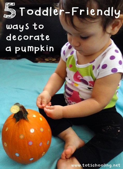 5 Toddler-friendly ways to decorate a pumpkin Ways To Decorate A Pumpkin, Pumpkin Painting Ideas For Kids, Decorate A Pumpkin, Halloween Toddler Party, Painting Ideas For Kids, Halloween Crafts For Toddlers, Pumpkin Painting Ideas, Toddler Fall, Pumpkin Party