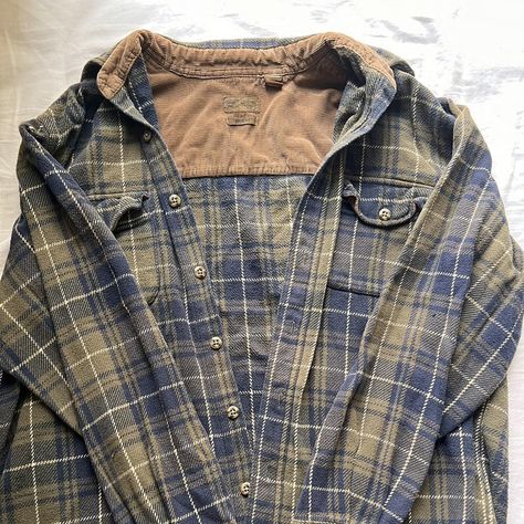 vintage blue and green flannel open to offers! pls... - Depop Flannel Aesthetic, Thrift Inspo, Green Flannel, Blue And Green, My Style, Wardrobe, Green, Blue, Clothes