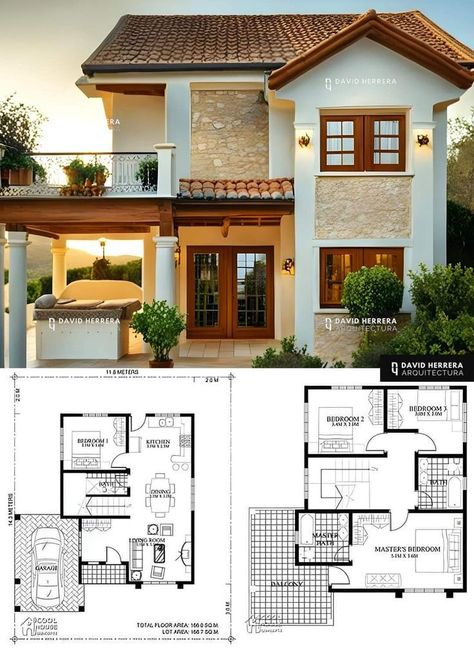 Small House Blueprints, Philippines House Design, Two Story House Design, Bungalow Style House Plans, Two Story House Plans, Two Story House, Small House Design Exterior, Building Plans House, Building House Plans Designs