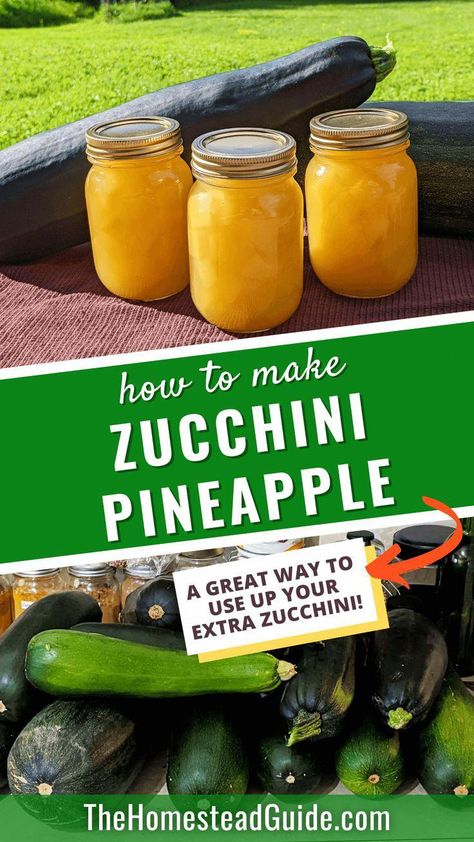 Zucchini Preserving Recipes, Mock Pineapple With Zucchini, Pineapple Zucchini Canning Recipe, Zucchini Mock Pineapple, Canned Zucchini In Pineapple Juice, Best Way To Preserve Zucchini, Canned Zucchini Pineapple, Canned Pineapple Zucchini, Pineapple Mock From Zucchini