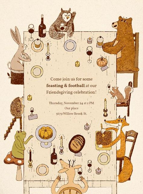 Invation Cards, Friendsgiving Invitations Free, Friendsgiving Invitations, Friendsgiving Invite, Thanksgiving Friendsgiving, Autumn Invitations, Fall Dinner Party, Friendsgiving Party, Dinner Party Invitations