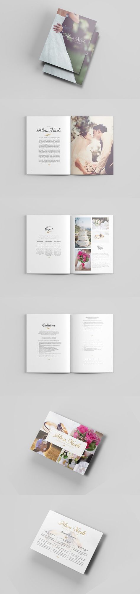 Wedding Photography Guide + Card. Magazine Templates Wedding Photography Templates, Wedding Photography Guide, Wedding Flyer, Wedding Packaging, Flower Magazine, Event Brochure, Photo Album Design, Wedding Brochure, Guide Template