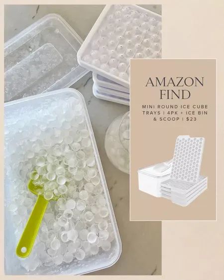 AMAZON \ mini ice cube trays perfect for the home bar and amazing cocktail drinks you're severing this holiday season. Amazon home kitchen find for the win! | SBK Living Bd Gifts, Mini Ice Cube Tray, Round Ice Cubes, Ice Bin, Round Ice, Bar Cart Styling, Amazon Favorites, Entertaining Decor, Decorating Themes