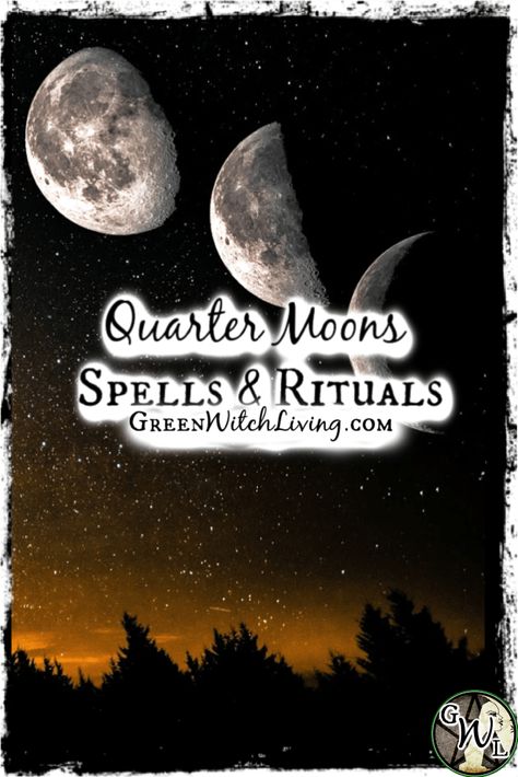 First Quarter Moon, Spells And Rituals, Banishing Spell, Quarter Moon, Moon Magick, Moon Spells, Sacred Circle, Spell Casting, Full Moon Ritual