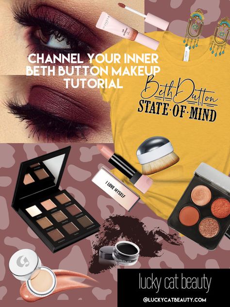 Channel Your Inner Beth Dutton- Smokey Eye Tips- by luckycatbeauty.com Beth Dutton Makeup Tutorial, Beth Dutton Makeup, Ysl Touche Eclat, Kelly Reilly, Touche Eclat, Beth Dutton, Back Of Hand, Lip Primer, Makeup Tutorial Video