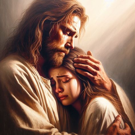 Hugging Jesus Wallpaper, Jesus Protecting Us, Crying To Jesus, Jesus Comforting Woman, Jesus Holding Me, Lds Pictures Of Jesus Christ, Jesus Holding Woman, Jesus And Daughter, Love Jesus Wallpaper