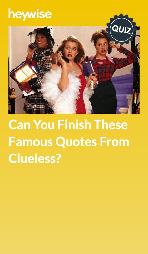 Dionne Clueless Makeup, Clueless Movie Quotes, Clueless Makeup, Dionne Clueless, Terrance Howard, Clueless Movie, Which Hogwarts House, Which Character Are You, Trivia Quiz