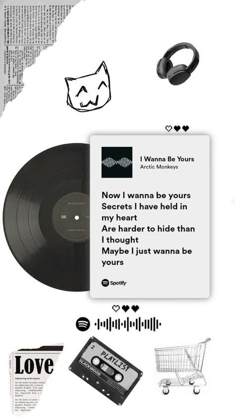 I Wanna Be Yours, Spotify Instagram, Wanna Be Yours, Monkey Wallpaper, Music Poster Ideas, Kartu Valentine, Music Collage, Happy End, Wallpaper Doodle