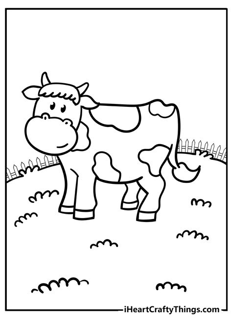 Farm Animal Coloring Pages Farm Animals Pictures, Farm Coloring Pages, Rock Animals, Cow Coloring Pages, Cow Colour, Farm Animal Coloring Pages, Preschool Coloring Pages, Printables Free Kids, Dog Coloring Page