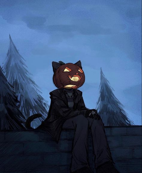 Cat Jack-O-Lantern #art Pumpkin Head, A Cat, Halloween, Twitter, Wall