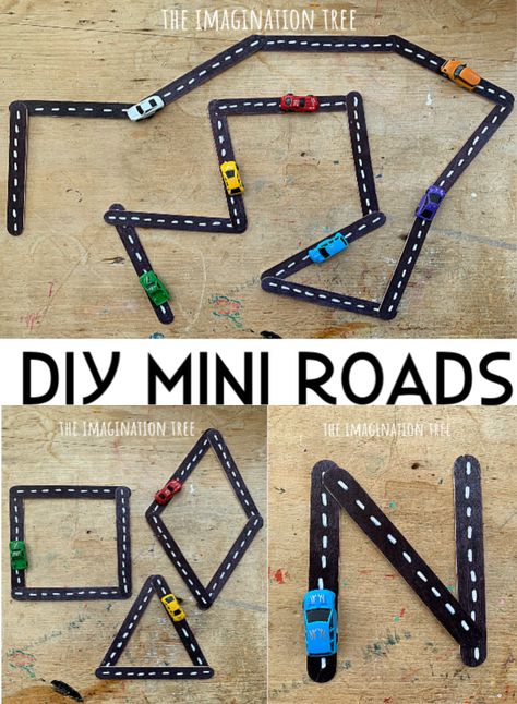 Make a gorgeous DIY mini roads set for encouraging fine and gross motor development, building shapes, letters of the alphabet and hours of imaginative play on the go too! Perfect as an easy homemade gift idea, and even more brilliant when paired with a vehicle related story book. Let’s make a DIY mini roads set!...Read More » Home Activities For Kids, Gross Motor Development, Transportation Preschool Activities, Homemade Gift Idea, Transportation Activities, Imagination Tree, Diy Gifts To Make, Transportation Crafts, Transportation Preschool