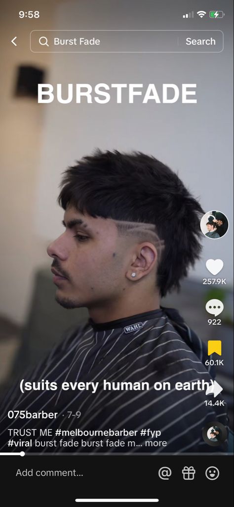 Burst Fade Designs, Mens Straight Hair, Burst Fade Mohawk, Haircut Designs For Men, Fade Haircut Designs, Men Fade Haircut Short, Mullet Fade, Mens Haircuts Short Hair, Burst Fade